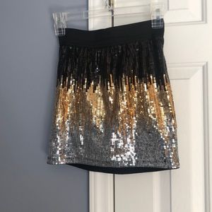 Multi-toned Sequin skirt